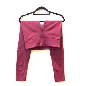 Maroon Alo yoga full length pants